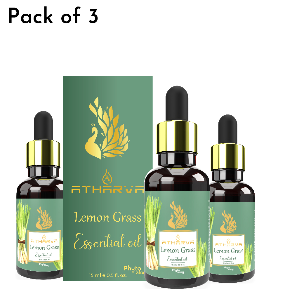 Atharva Lemon Grass Essential Oil (15ml) Pack Of 3